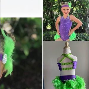 Sassy purple and and green jazz costume